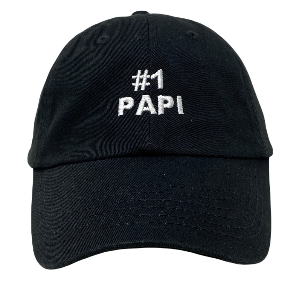 #1 Papi Number One Numero Uno Slouch Dad Hat Cap - Picture 2 of 6
